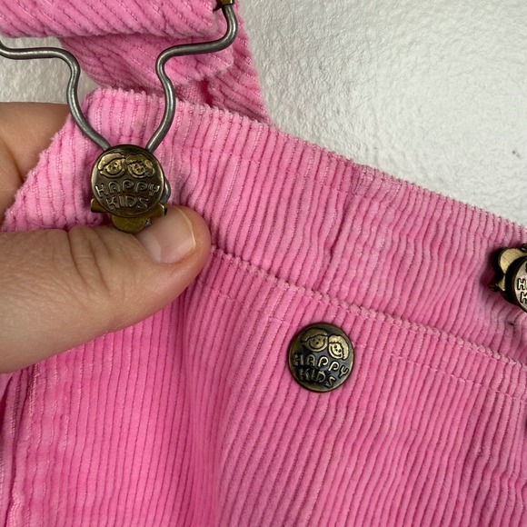 Retro Vintage Style Pink Corduroy Overalls By Happy Kids Joyeux Gamins Size 3 - Picture 16 of 16